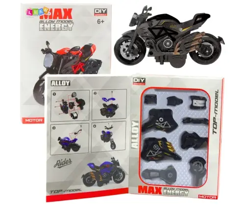 Motorcycle To Assemble Screw Metal 1:14 DIY Gold Elements Black