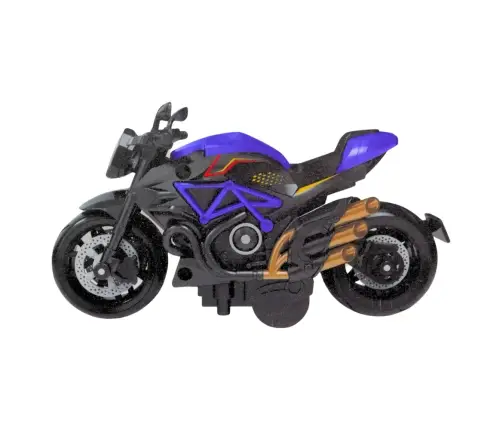 Motorcycle Toy For Assembling Screws Metal 1:14 DIY Black and Blue