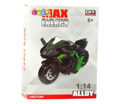 Motorcycle To Assemble Screw Metal 1:14 DIY Orange-Green