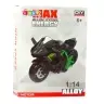 Motorcycle To Assemble Screw Metal 1:14 DIY Green-Red