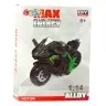 Motorcycle To Assemble Screw Metal 1:14 DIY Green-Black