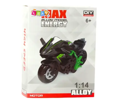 Motorcycle To Assemble Screw Metal 1:14 DIY Green-Blue