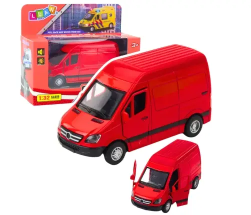 Delivery Truck Metal Red 1:32 Lights Sounds