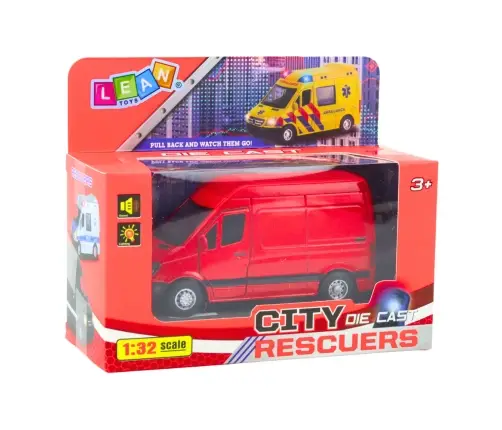 Delivery Truck Metal Red 1:32 Lights Sounds