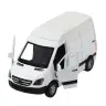 Metal Delivery Truck With Pull Back Motor, Lights, Sounds, White 1:32