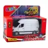 Metal Delivery Truck With Pull Back Motor, Lights, Sounds, White 1:32