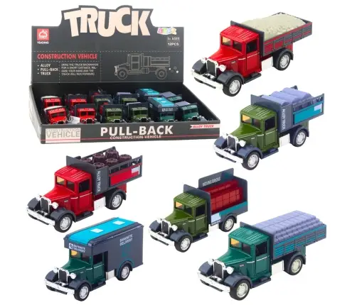 Classic Metal Truck Pull Back Lights Sounds