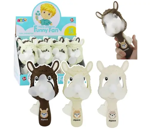 Pinwheel Mechanical Hand Fan For Children Alpaca Mix