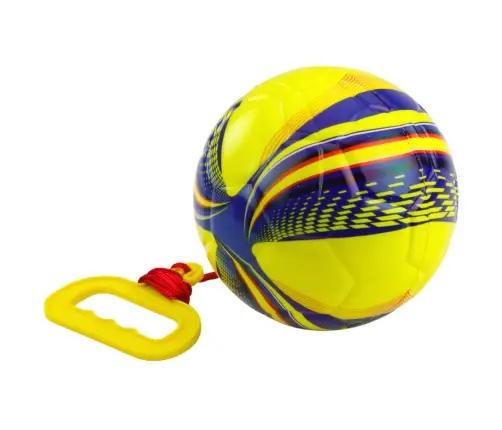 Foam Ball on a String with a Pull Handle Yellow 14cm