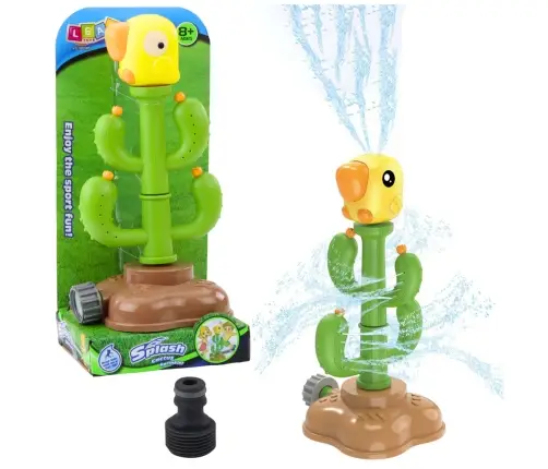 Water Toy Cactus With Parrot Rotating 360° Green Water Toy Cactus With Parrot Rotating 360° Green