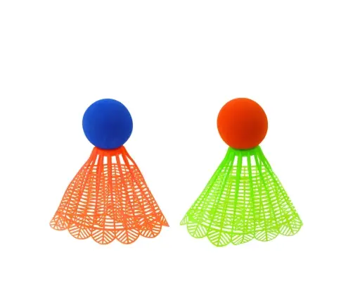 Badmintonschläger-Set: 2 Schläger, 2 große Federbälle und ein Ball