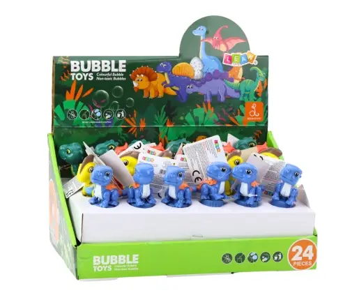 Soap Bubbles Dinosaur Movable Figurine Colorful 14cm Mix