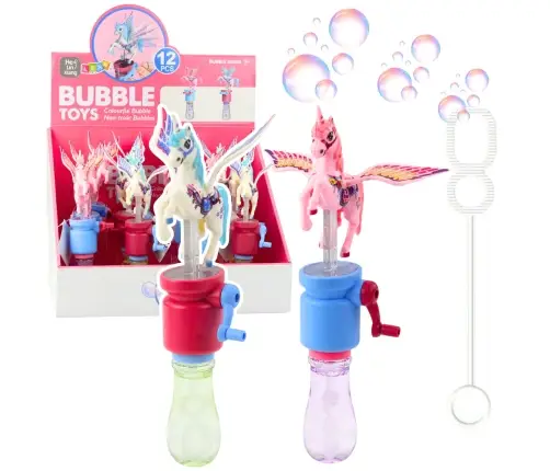 Soap Bubbles Unicorn Moving Wings Crank 23cm Mix