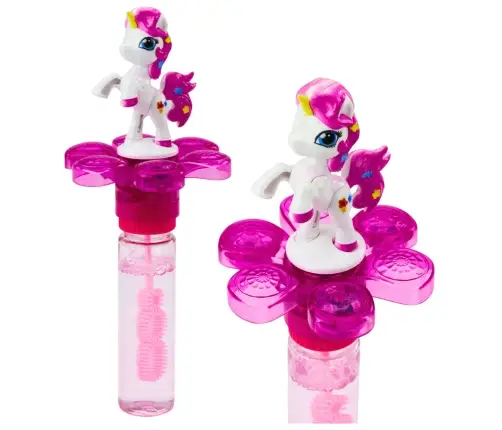 Soap Bubbles Unicorn Rotating Flower LED Light 20cm Mix