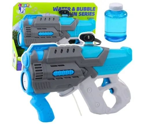 Electric Water Gun Soap Bubbles 2in1 Gray Blue