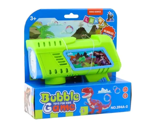 Bubble Gun LED Green Dinosaur