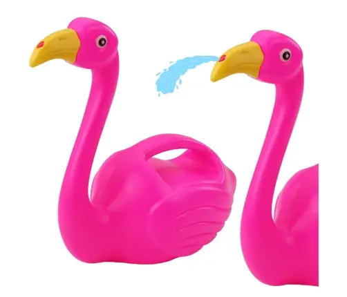 Small Plastic Watering Can For Children Flamingo Pink