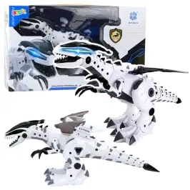 Battery Operated Dinosaur Robot with Wings Moves Lights Sounds