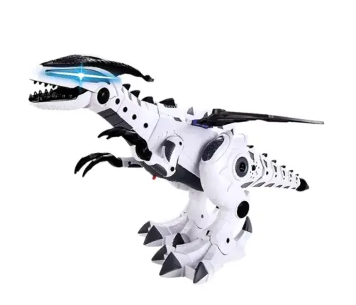 Battery Operated Dinosaur Robot with Wings Moves Lights Sounds