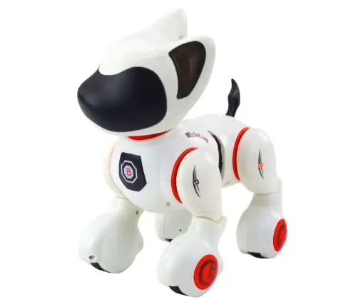 Interactive Robot Dog Remote Control Light Sound White Orange