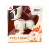 Interactive Robot Dog Remote Control Light Sound White Orange