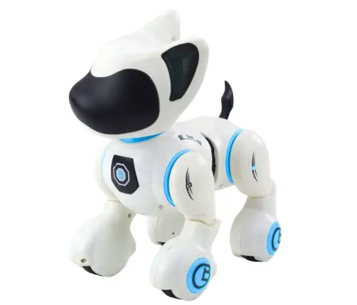 Interactive Robot Dog Remote Control Light Sound White Blue