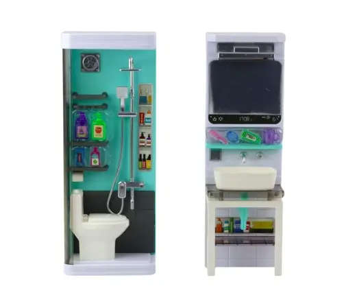 Toy Bathroom Shower Sink Toilet Lights Sounds Accessories Toy Bathroom Shower Sink Toilet Lights Sounds Accessories