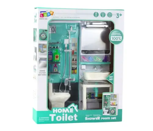 Toy Bathroom Shower Sink Toilet Lights Sounds Accessories Toy Bathroom Shower Sink Toilet Lights Sounds Accessories