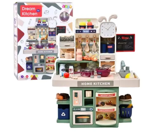 Children's Kitchen For Children Water Steam Lights Sounds Accessories 33 pcs.