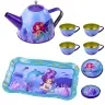 Children's Metal Tea Set with Cups, Kettle, and Tray Mermaid