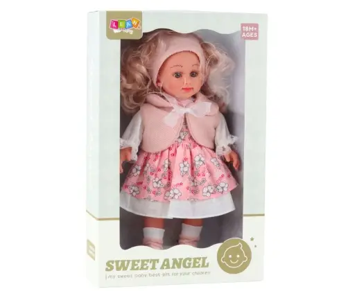 Sweet Angel Doll in Pink Floral Dress, Sleeveless Top, and Headband, 36cm Sweet Angel Doll in Pink Floral Dress, Sleeveless Top, and Headband, 36cm