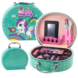 Nail Makeup Beauty Set in Turquoise Cosmetic Bag Nail Makeup Beauty Set in Turquoise Cosmetic Bag