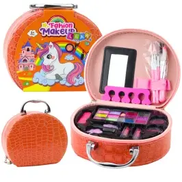 Nail Makeup Beauty Set in Orange Cosmetic Bag