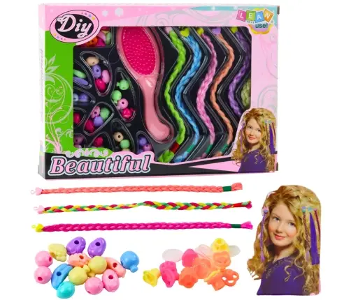 DIY Beauty Set of Colorful Beads Hair Braids