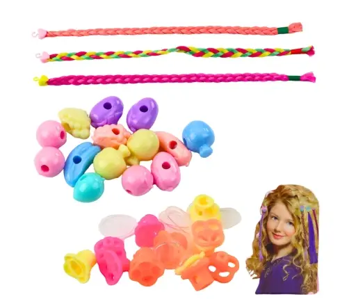 DIY Beauty Set of Colorful Beads Hair Braids