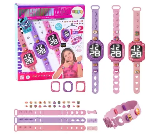 DIY Watch For Kids Interchangeable Adjustable Bands Decorative Beads