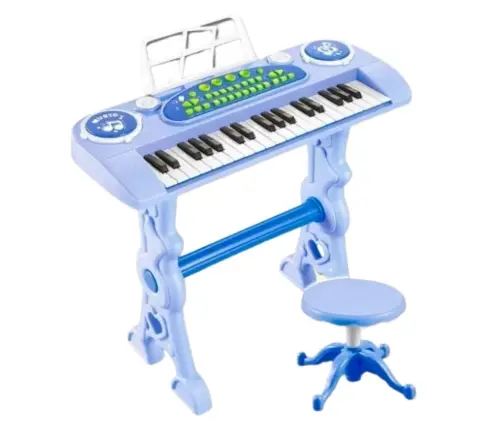 Electronic Piano for Children with Microphone 37 Keys Blue