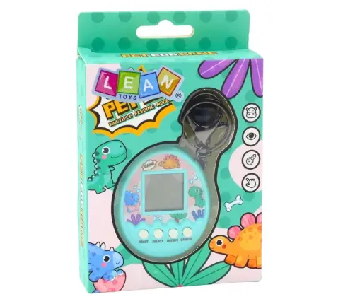Tamagotchi Pet Egg Electronic Game 168W1 Keychain With Bell Turquoise