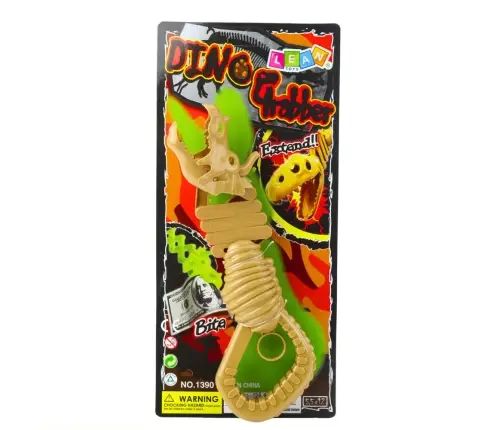 Biting Skeleton Dinosaur Grapple Gun Brown