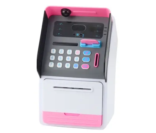 ATM Safe Piggy Bank PIN Code ATM Card Pink