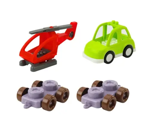 Educational Construction Blocks in a Backpack Dinosaurs Numbers Letters 49 pcs.