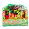 Educational Construction Blocks in a Bag Dinosaurs Numbers Letters 91 pcs.