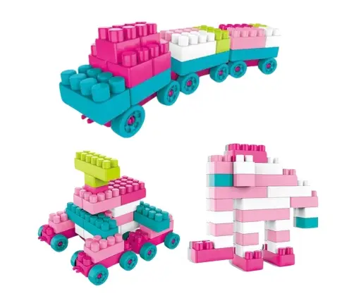 Pastel Pink 3D Construction Blocks 230 pcs.