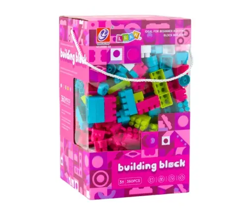 Spatial Construction Blocks Pastel Pink 360 pcs.