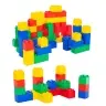 Set of Large Construction Blocks in a Bag, Colorful, 28.5x9x9 cm, 12 pcs.