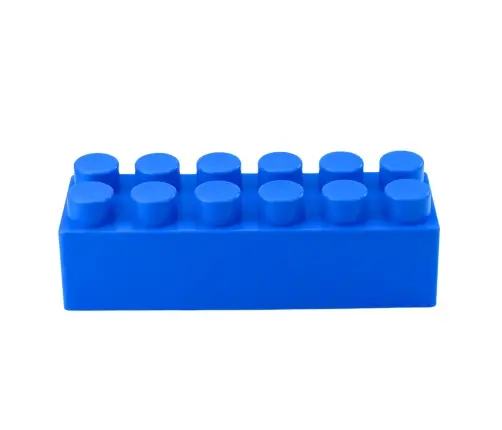 Set of Large Construction Blocks in a Bag, Colorful, 28.5x9x9 cm, 6 pcs.
