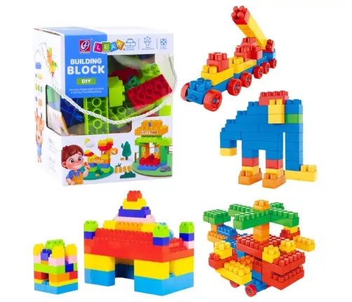 Set of 3D Colorful Construction Blocks 100 pcs.