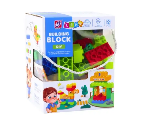 Set of 3D Colorful Construction Blocks 100 pcs.