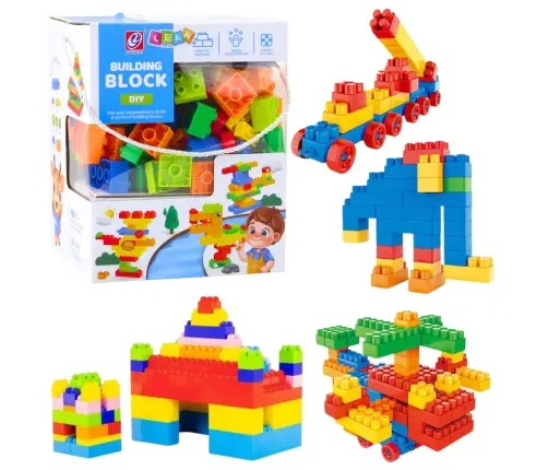 Set of 3D Colorful Construction Blocks 180 pcs.