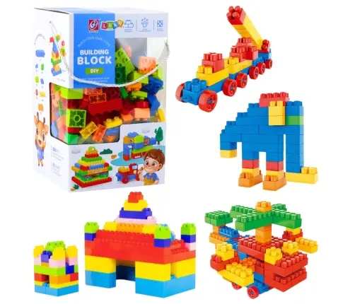 Set of 3D Colorful Construction Blocks 260 pcs.